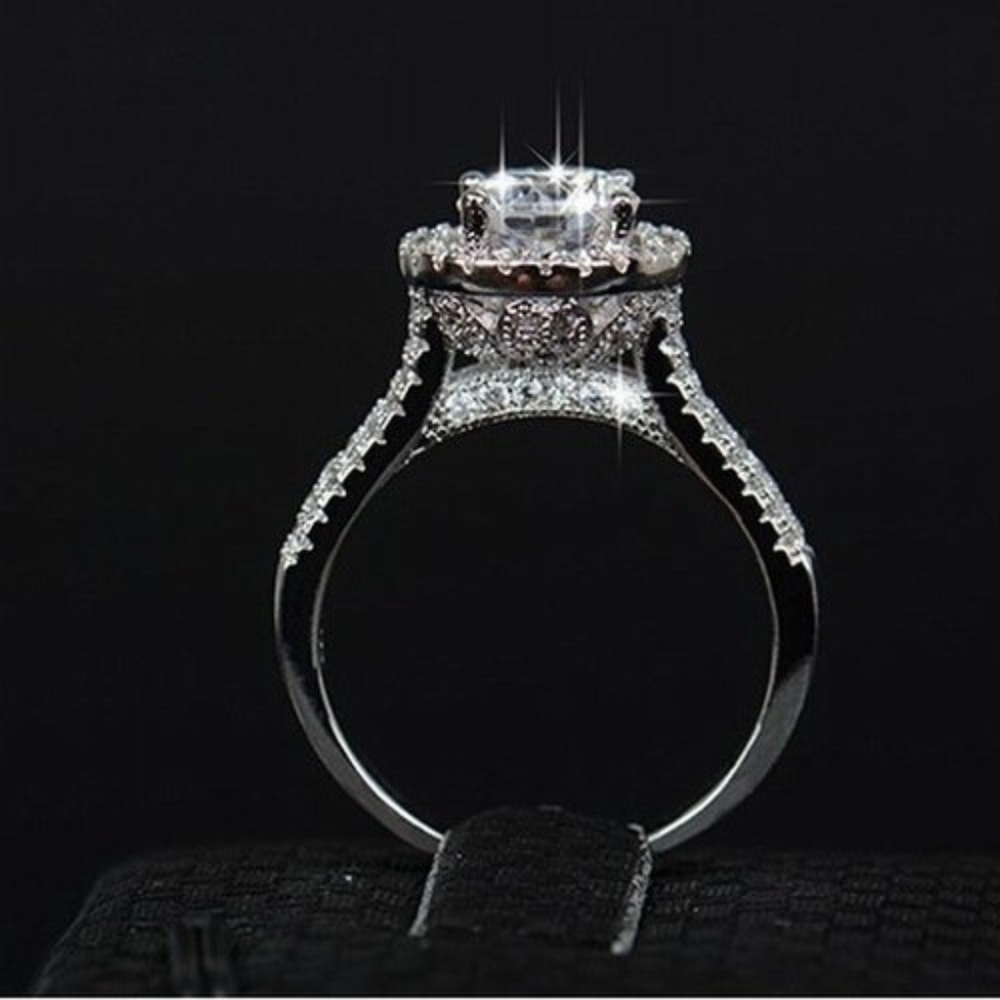 White Diamonique Ring